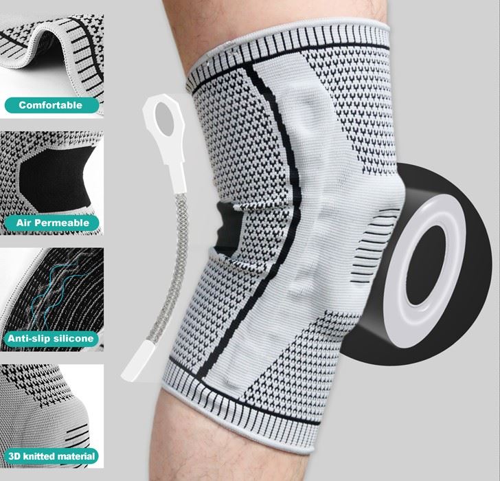 Knee Pad With Silicone And Side Stabilizer